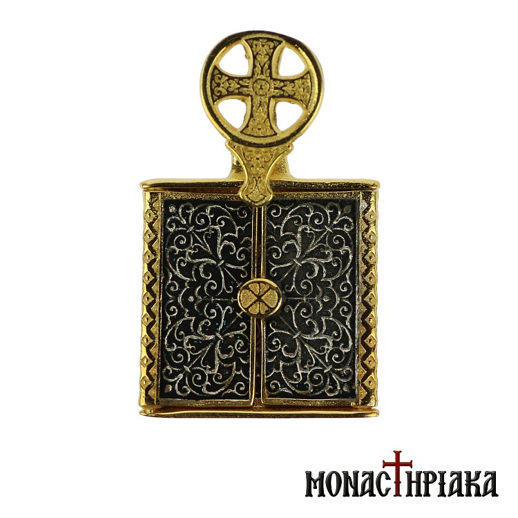 Silver Pendant | Virgin Mary of Kazan - Jesus Christ Blessing - Saint Nicholas