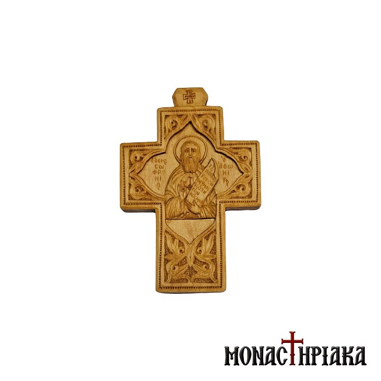 Saint Sophrony of Essex Wood-carved Cross