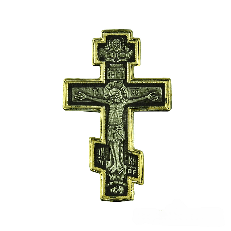 Silver Cross with Archangel Michael and the Lord