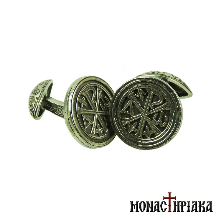 Silver Cufflinks with Christogram