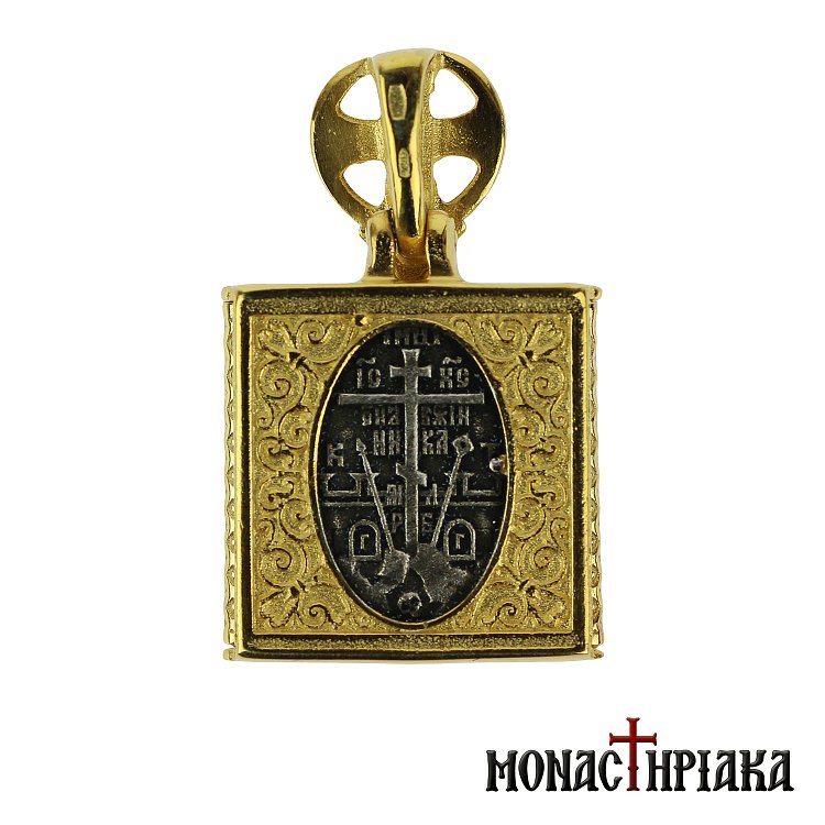 Silver Pendant | Virgin Mary of Kazan - Jesus Christ Blessing - Saint Nicholas