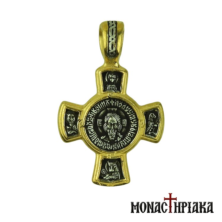 Σταυρός Ασημένιος με το Άγιο Μανδήλιο και την Παναγία Γλυκοφιλούσα
