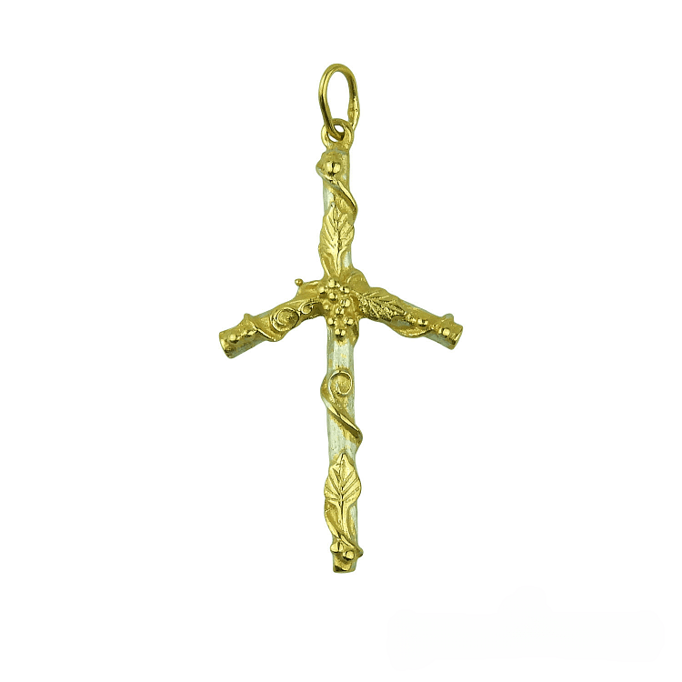 Cross of Saint Nina with the Vine in Gold Plating