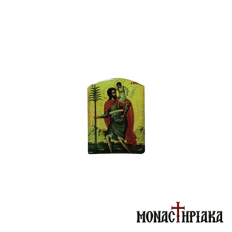 Sticker with Saint Christopher