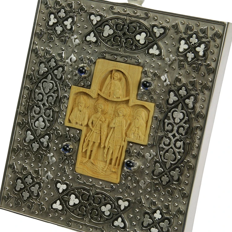 Hand Carved Wooden Cross | St. Demetrius - St. George - St. Paisios - St. Porphyrios