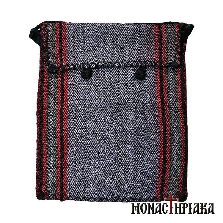 Traditional Handwoven Bag with Herringbone Pattern