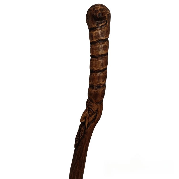 Walking Stick with Face of a Monk
