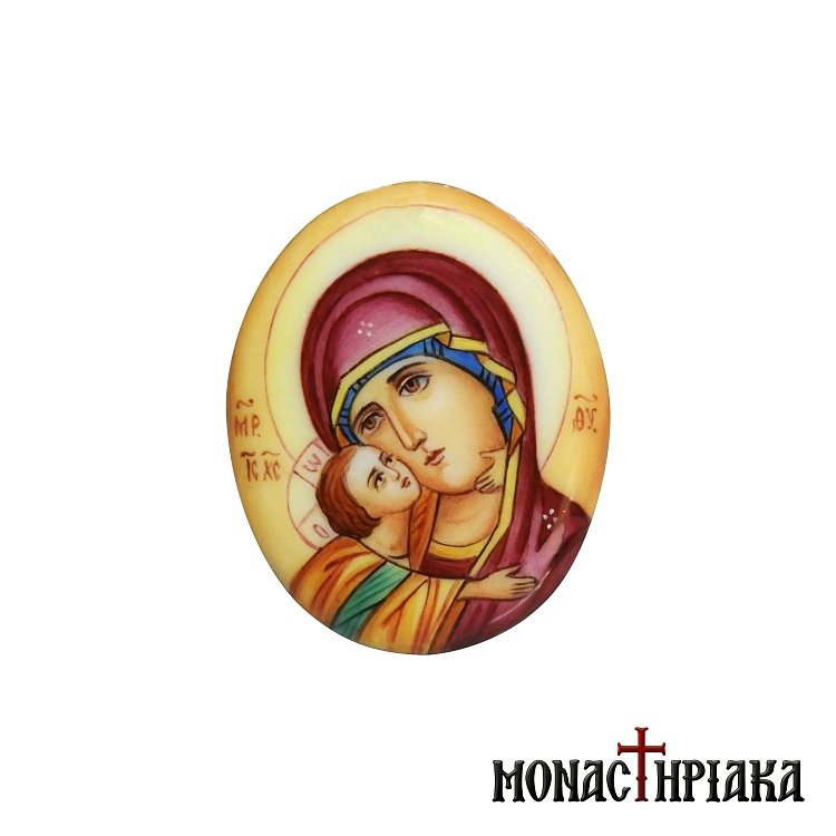 Enamel Virgin Mary Glykofilousa