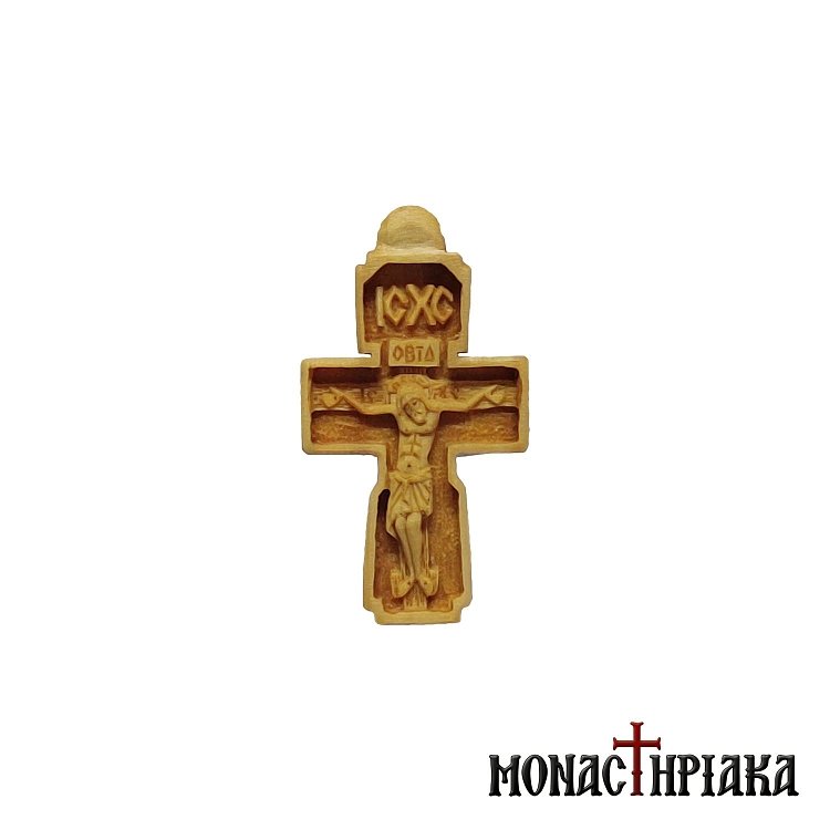 Hand Carved Wooden Cross with Crucified Jesus