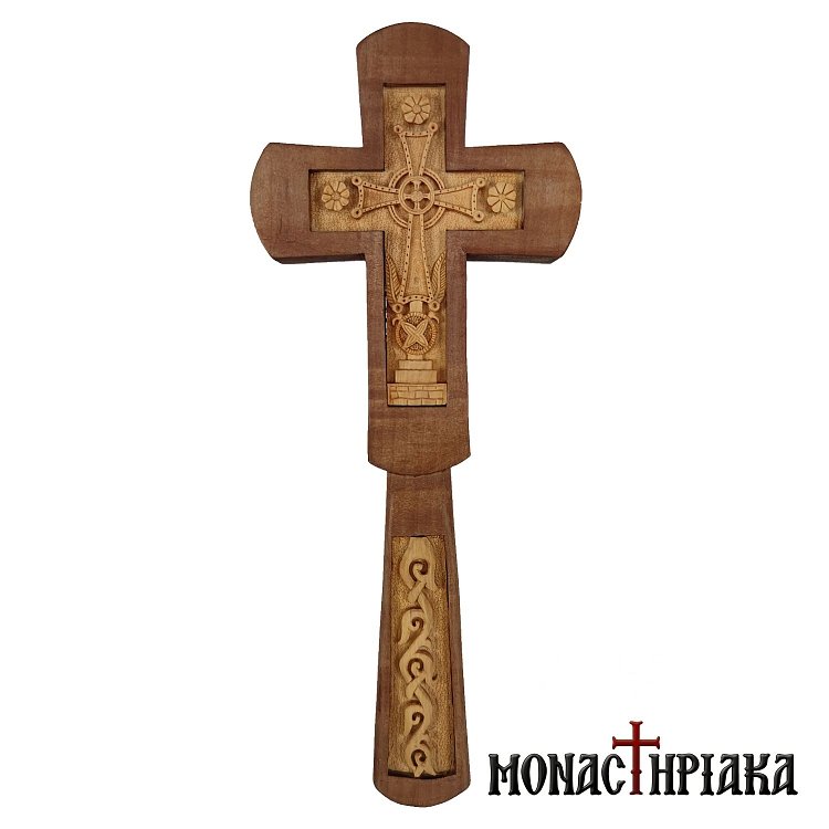 Hand Carved Wooden Blessing Cross