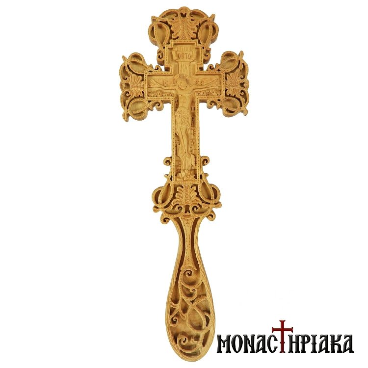 Hand Carved Wooden Blessing Cross