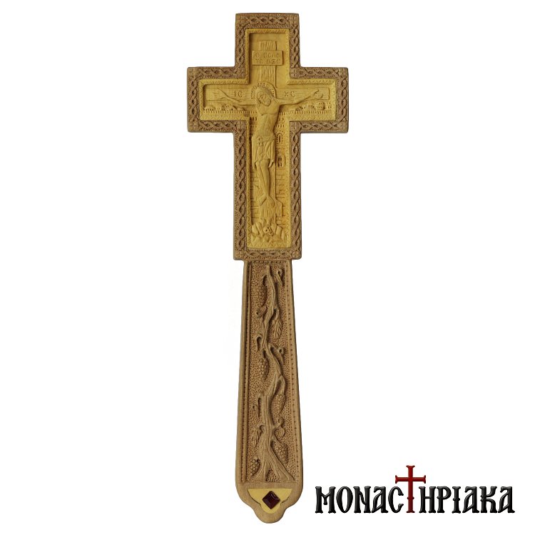 Hand Carved Wooden Blessing Cross