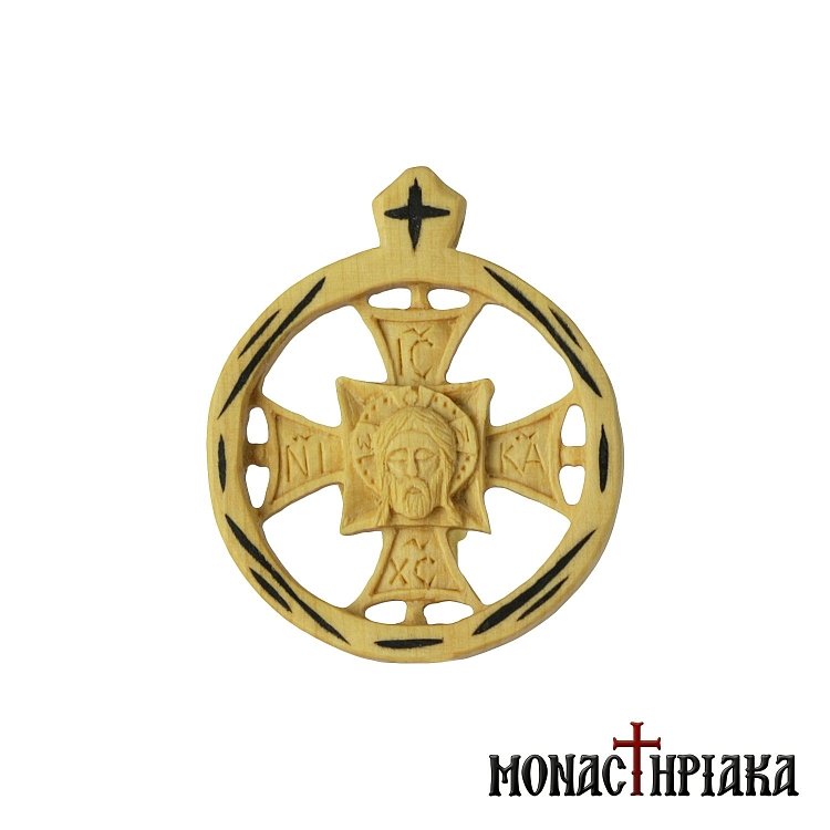 Small Wood Carved Encolpion “Holy Mandylion”