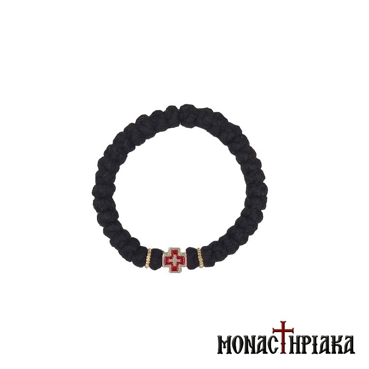 Wool Prayer Rope 33 Knots with Cross