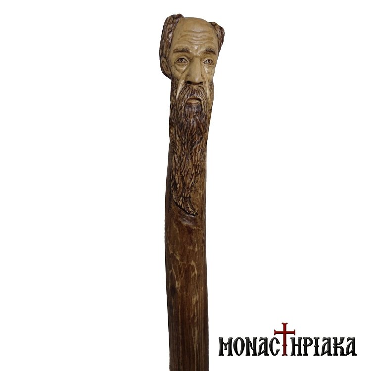 Walking Stick with Face of a Monk
