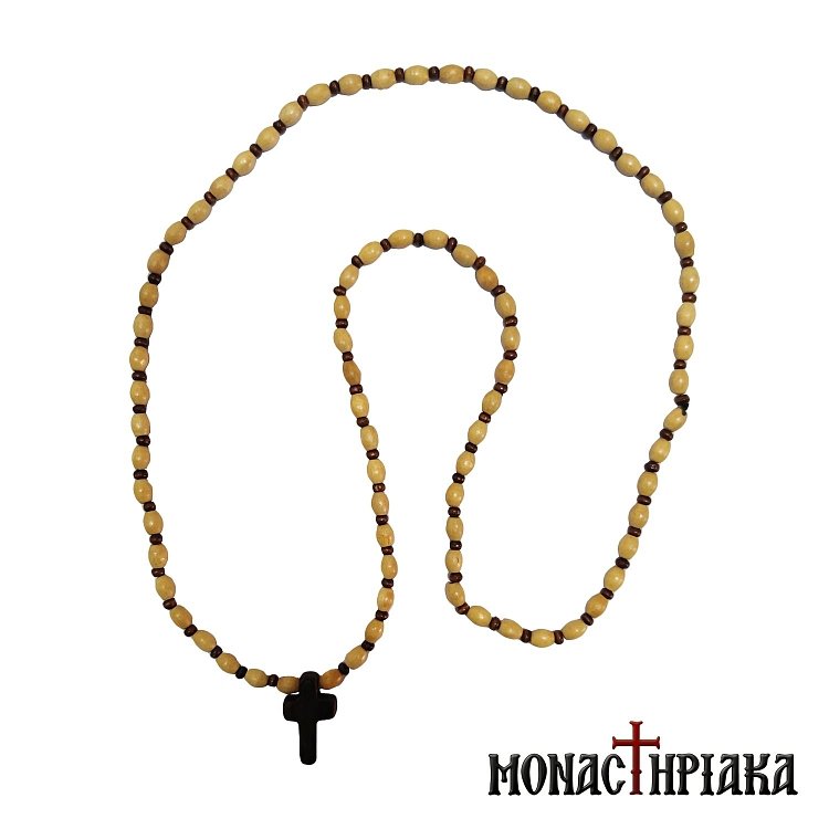 Wooden Neck Cross made of Walnut Tree and Pine