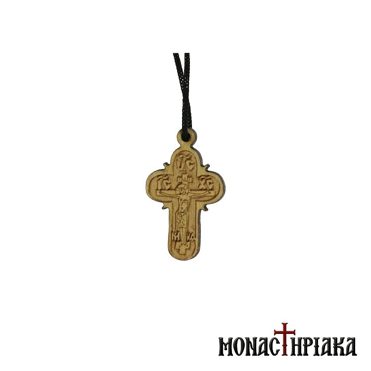 Wooden Cross with Engraved Decoration