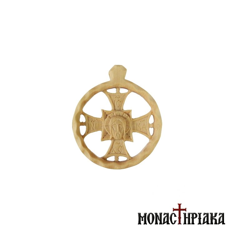 Small Wood Carved Encolpion “Holy Mandylion”