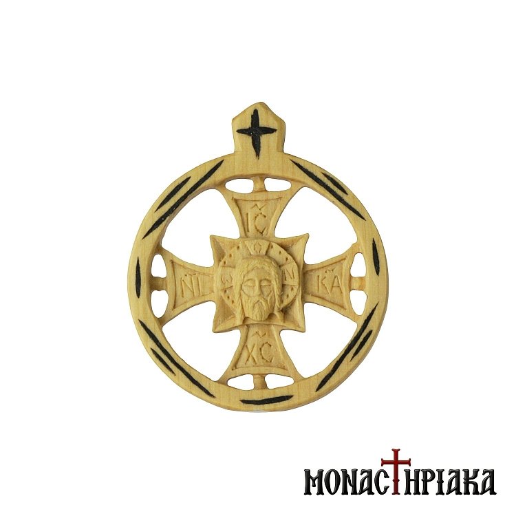 Small Wood Carved Encolpion “Holy Mandylion”