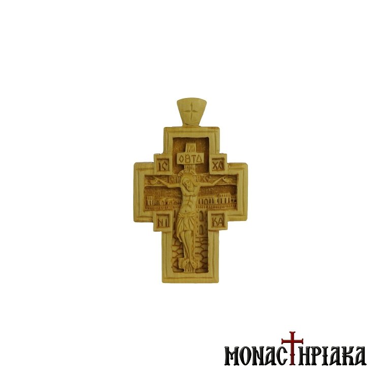Ξυλόγλυπτος Βυζαντινός Σταυρός με τον Εσταυρωμένο
