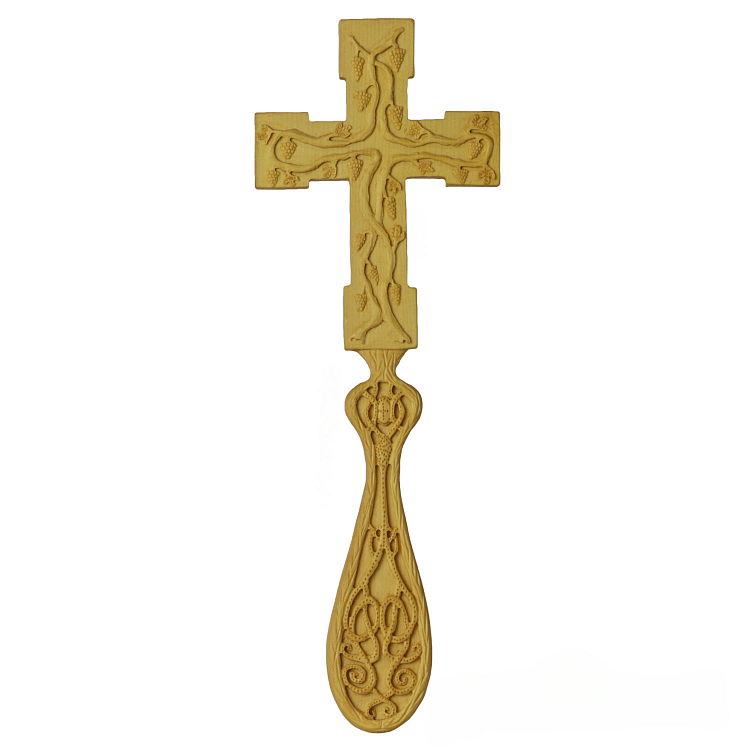 Hand Carved Wooden Blessing Cross