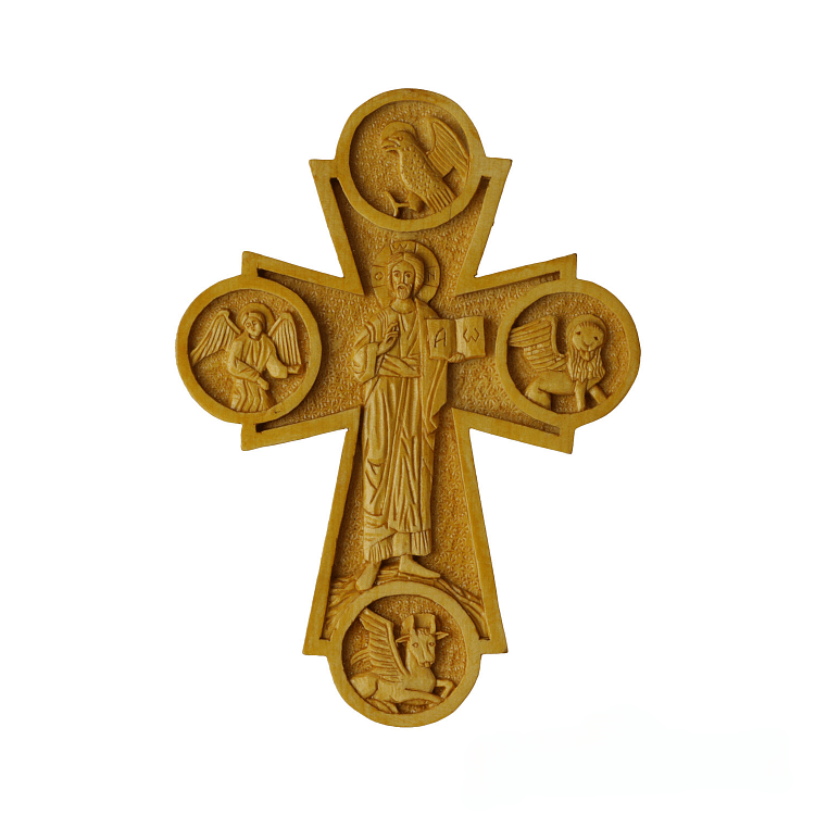 Hand Carved Wooden Cross