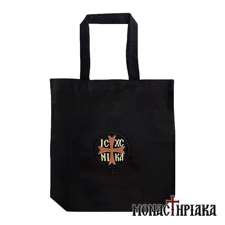 Black Embroidered Bag IC XC NIKA