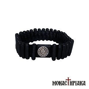 Κομποσχοίνι Δερμάτινο 33άρι Ρώσικο με Σταυρό