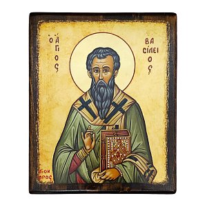 Saint Basil the Great Handmade Iconography