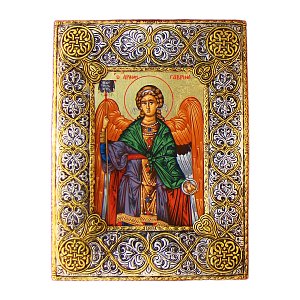 Archangel Gabriel Handmade Silver Icon
