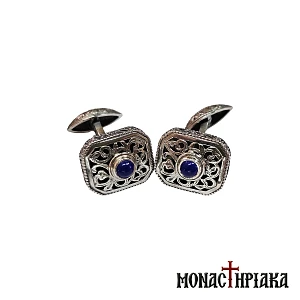 Silver Cufflinks with Semi Precious Stones