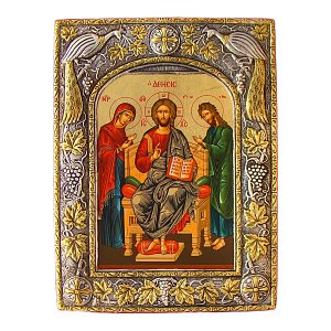 Deesis of Theotokos and Saint John Silver Icon