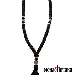 Silk Prayer Rope with 100 Knots and Metallic Beads