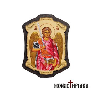 Wooden Magnet with Archangel Michael