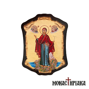 Wooden Magnet with Panagia of Mount Athos