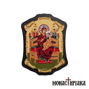 Wooden Magnet with Theotokos Pantanassa