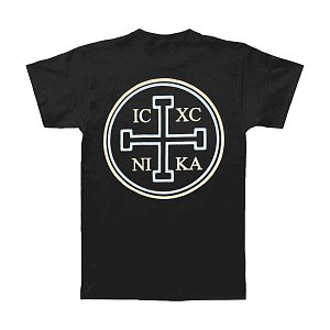 Black T-shirt for Men with Byzantine Eagle