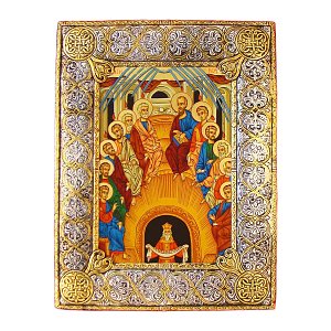The Pentecost Handmade Silver Icon