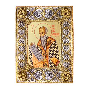 Saint Alexander Silver Icon