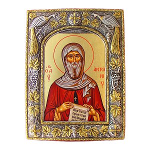 Handmade Icon with Saint Antonios