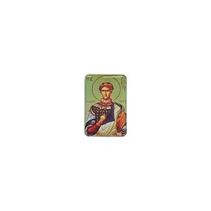 Christian Sticker with Saint Demetrios
