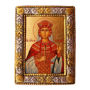 Handmade Silver Icon with Saint Helen