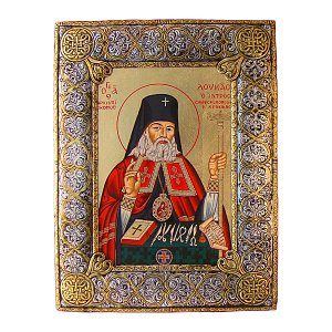 Saint Luke the Physician Handmade Silver Icon