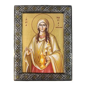 Silver Icon with Saint Mary Magdalene