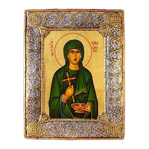Saint Paraskevi Handmade Silver Icon