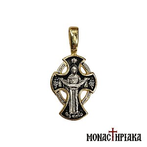Silver Cross with Virgin Mary Holy Belt