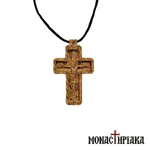 Wood-carved Cross with Jesus Christ