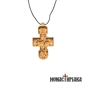 Wooden Neck Cross with the Crucifixion