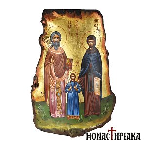 Αγιογραφία σε Ξύλο των Αγίων Ραφαήλ, Νικολάου και Ειρήνης