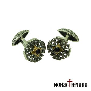 Silver Cufflinks with Garnet